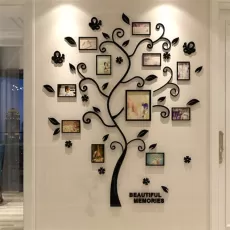 3D FAMILY TREE WALL STICKER ACRYLIC PHOTO TREE HOME DECOR WALL POSTER STICKER