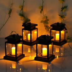 Solar Powered LED Outdoor twinkle Candle Lantern Outdoor Lamp Home Garden Decoration