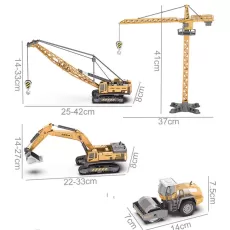 1PC CAR TRUCK TOYS XMAS BIRTHDAY GIFTS BULLDOZER EXCAVATOR FORKLIFT VEHICLES KIDS