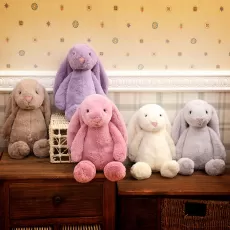 1PC SOFT STUFFED ANIMALS KIDS LONG EAR BUNNY RABBIT SLEEPING CUTE CARTOON PLUSH TOY