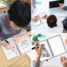 Smart Reusable Erasable Notebook Paper Erase Notepad Note Pad Lined With Pen Pocketbook