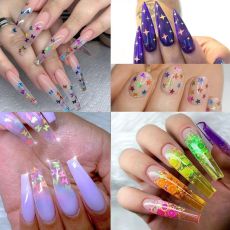 Butterfly Heart Fruits Various Shapes Nail Art Glitter Flakes 3D colorful Sequins Polish Manicure Nail