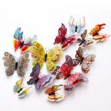 Double layer 3D Butterfly Wall Sticker on the wall Home DÃ©cor Butterflies for decoration