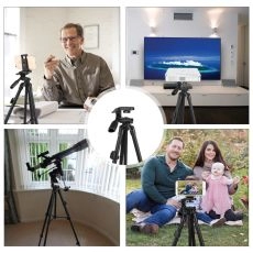 PHONE TRIPOD 55INCH PROFESSIONAL VIDEO RECORDING CAMERA PHOTOGRAPHY STAND FOR XIAOMI HUAWEI