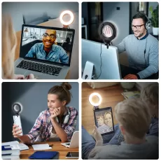 VIDEO CONFERENCE LIGHT SELFIE RING LIGHT FOR IPAD LAPTOP PC WEBCAM LIGHT WITH CLIP