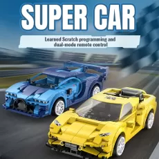 REMOTE CONTROL SPORTS CAR MODEL BUILDING BLOCKS TECHNICAL RC RACING CAR BRICKS