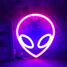 LED Neon Light Alien Face Shape Neon Lamp For Xmas Wedding Home Party Wall Art Decoration