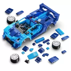 REMOTE CONTROL SPORTS CAR MODEL BUILDING BLOCKS TECHNICAL RC