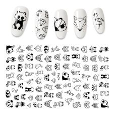 3D Nail Sticker Cool English Letter stickers for nail  Foil Love Heart Design Nails Accessories