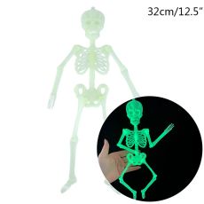 1pc 32/90cm Luminous Skeleton Halloween Decoration Glow In The Dark Hanging Pendant Ornament