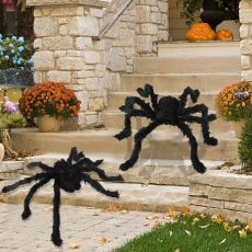 Horror Giant Black Plush Spider Halloween Party Decoration Props
