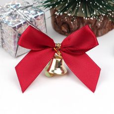 12Pcs 5cm Golden Silver Red Bow-knot Christmas Decorations for Home Christmas