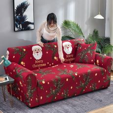 Christmas Sofa Cover  All-inclusive Couch Slipcover Santa Claus Elk Slipcover