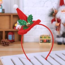 Mini Hat Christmas Headband Santa Xmas Party DIY Decor Elk Double Hair Band