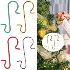 50pcs Christmas Ornament Metal S-Shaped Hooks Holders Christmas Tree Ball Pendant hanging Decoration