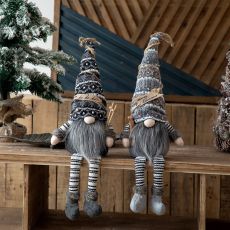 Christmas Gnome Decor Holiday Plush Long-Iegged Gnomes Scandinavian Sweden Tomte Sleigh Collection