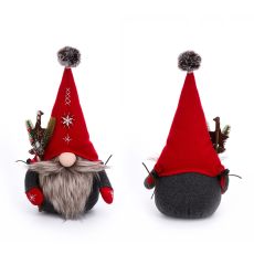 Christmas Plush Gnome Holiday Red  Gnome Handmade Scandinavian Sweden Tomte Norse Collectible Doll