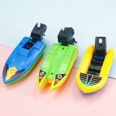 1pc Speed Boat Ship Wind Up Toy Float In Water Kids Toys Classic Clockwork Toys Bathtub Shower Bath Toys
