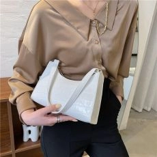 New Fashion Small Shopping Bag Retro Casual Women Totes Shoulder Bags Female Leather Solid Color