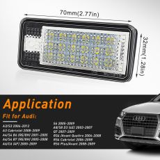 OXILAM 2x Car LED License Number Plate Light Lamp 12V LED White Light for Audi A3 S3 8P A4 B6 B7 A5 A6 4F Q7 A8 S8 C6 Cabriolet