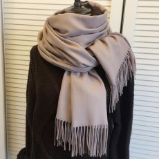 Women Solid Color Cashmere Scarves With Tassel Lady Winter Autumn Long Scarf
