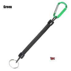 1PC Tactical Retractable Spring Elastic Rope Security Gear Tool Hiking Camping Anti-lost Phone Keychain Fishing