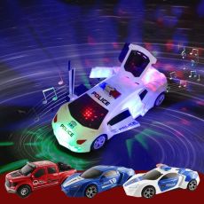 Electric Dancing Music Deformation Rotating Car Universal Police Car Toy For Boy Toy