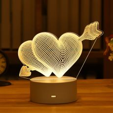Kid Light Night 3D LED Night Light Creative Table Bedside Lamp Romantic Heart Bear Light