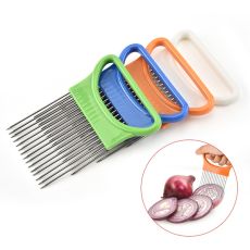 Stainless Steel Onion Cutter Onion Fork Fruit Vegetables Cutter Slicer Tomato Cutter Knife