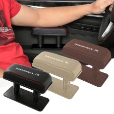Adjustable Car Armrest Cushion Leather Elbow Rest Support Pad For Tesla