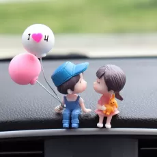 CAR DECORATION CUTE CARTOON COUPLES ACTION FIGURE FIGURINES BALLOON ORNAMENT