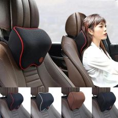 Car Pillow Cozy Seat Headrest Pillow Memory Cotton Travel Seat Protector