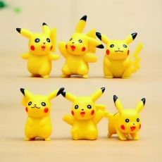 New Style 6pcs/set 4cm Mini toy Cartoon dolls Pikachu Pokemon Figures