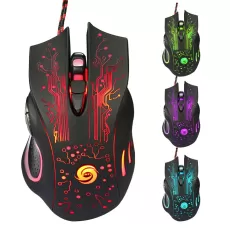 USB WIRED GAMING MOUSE 5500DPI ADJUSTABLE 7 BUTTONS LED BACKLIT