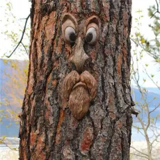 FUNNY OLD MAN TREE FACE HUGGER GARDEN ART OUTDOOR TREE OUTDOOR GARDEN DECOR
