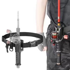 Portable Fishing Rod Belt Rod Support  Waist Bracket Fishing Gear