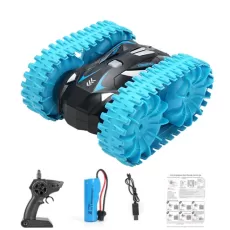 REMOTE CONTROL STUNT CAR - AMPHIBIOUS WATERPROOF RC TANK OFF-ROAD VEHICLE