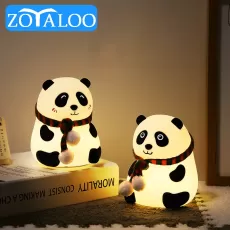Led Cute Cartoon Silicone Panda Lamp USB Touch Sensor Colorful Light