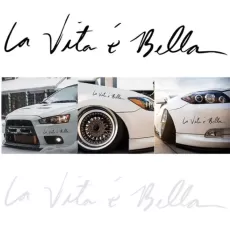 car sticker La Vita E Bella Reflector self-adhesive reflective carAccessories