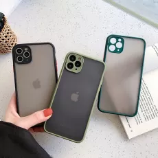CAMERA PROTECTION BUMPER PHONE CASE – MATTE TRANSLUCENT SHOCKPROOF COVER FOR IPHONE