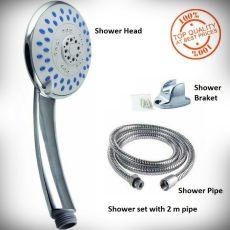 Universal Shower Head 5 Mode Function Chrome Anti-limescale Handset / Hose pipe