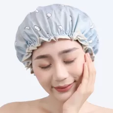 Double-layer shower cap waterproof adult women shower bath bath cap