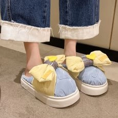 Step on Shit Feeling Cotton Slippers Women's  2022 Cute Couples Indoor Shoes