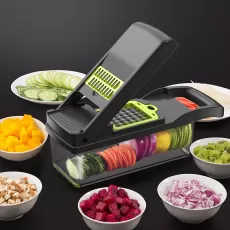 10 IN 1 MULTIFUNCTIONAL VEGETABLE CUTTER GRATER FRUIT SLICER DRAIN BASKET SHREDDERS GADGETS