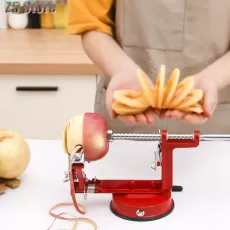 3 IN 1 STEEL FRUIT POTATO APPLE MACHINE PEELER VEGETABLE SPIRALIZER KITCHEN HOME HAND-CRANKED CLIPPING