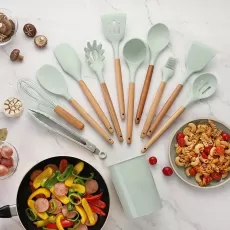 34 PCS SILICONE KITCHEN UTENSILS SET HEAT RESISTANT NON-STICK COOKING TOOL KITCHEN ACCESSORIES
