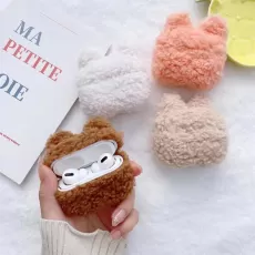 AUTUMN WINTER PLUSH BEAR FOR APPLE AIRPODS 3 CASE SILICONE SOFT WIRELESS BLUETOOTH EARPHONE SHELL