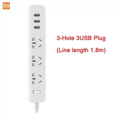 ORIGINAL XIAOMI POWER STRIP 2.1A FAST CHARGING 3USB EXTENSION SOCKET 6OUTLETS SOCKET ADAPTER US UK EU AU