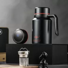 THERMOS 400-650ML WITH TEA INFUSER TEMPERATURE COFFEE FILTER STAINLESS STEEL VACUUM INSULATED COFFEE MUG