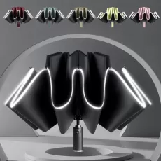 XIAOMI 10 RIBS UMBRELLA FULLY AUTOMATIC REFLECTIVE UMBRELLA REVERSE FOLDING MULTIFUNCTIONA